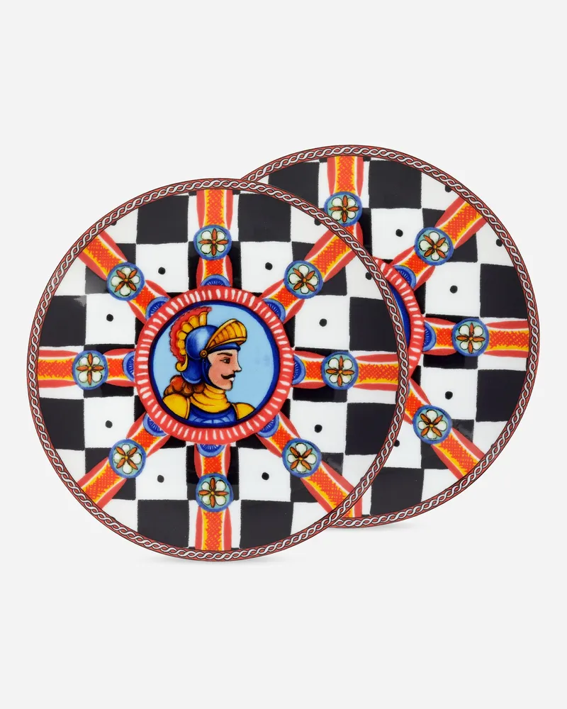 Dolce & Gabbana Set 2 Porcelain Bread Plates - Brotteller Mehrfarbig Mehrfarbig