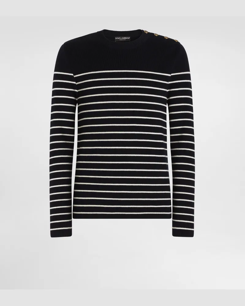 Dolce & Gabbana Pullover Aus Schurwolle - Mann Strickwaren Wei Mehrfarbig