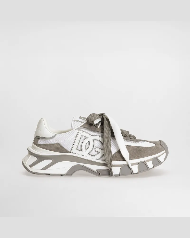 Dolce & Gabbana Dg Country Road Nylon And Leather Sneakers - Mann Sneakers Multicolor Multicolor