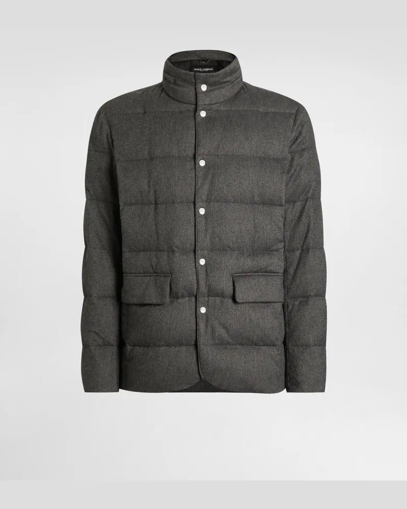 Dolce & Gabbana Wattierte Jacke - Mann Mäntel Und Jacken Grau Grau
