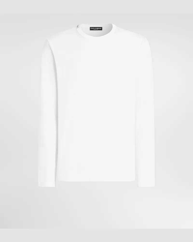 Dolce & Gabbana T-shirt Aus Jersey - Mann Collection Wei� Baumwolle Black