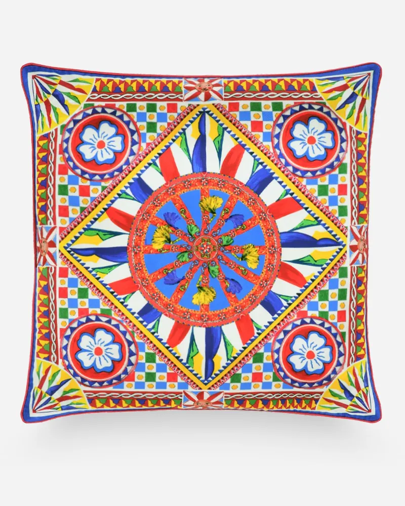Dolce & Gabbana Silk Twill Cushion Small - Kleine Kissen Mehrfarbig Mehrfarbig