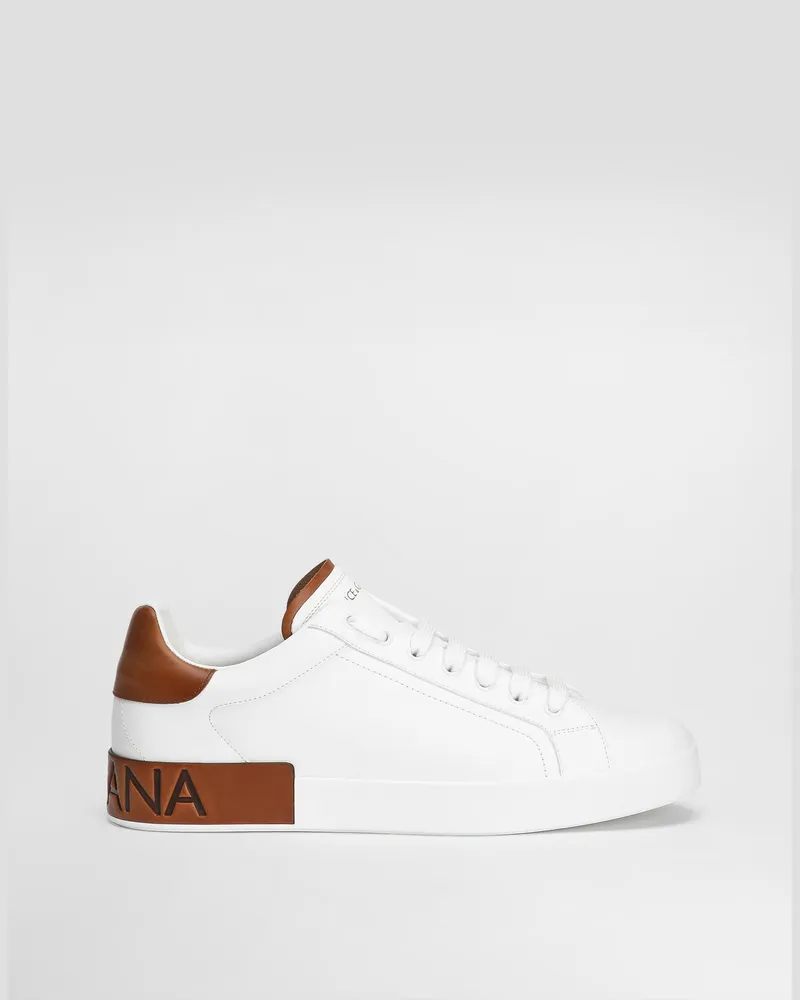 Dolce & Gabbana Sneaker Portofino Aus Kalbsleder - Mann Sneakers Weiss Weiss