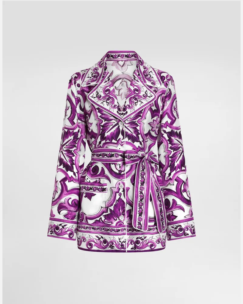 Dolce & Gabbana Majolica-print Twill Shirt - Frau Blusen Und Tops Multicolor Multicolor
