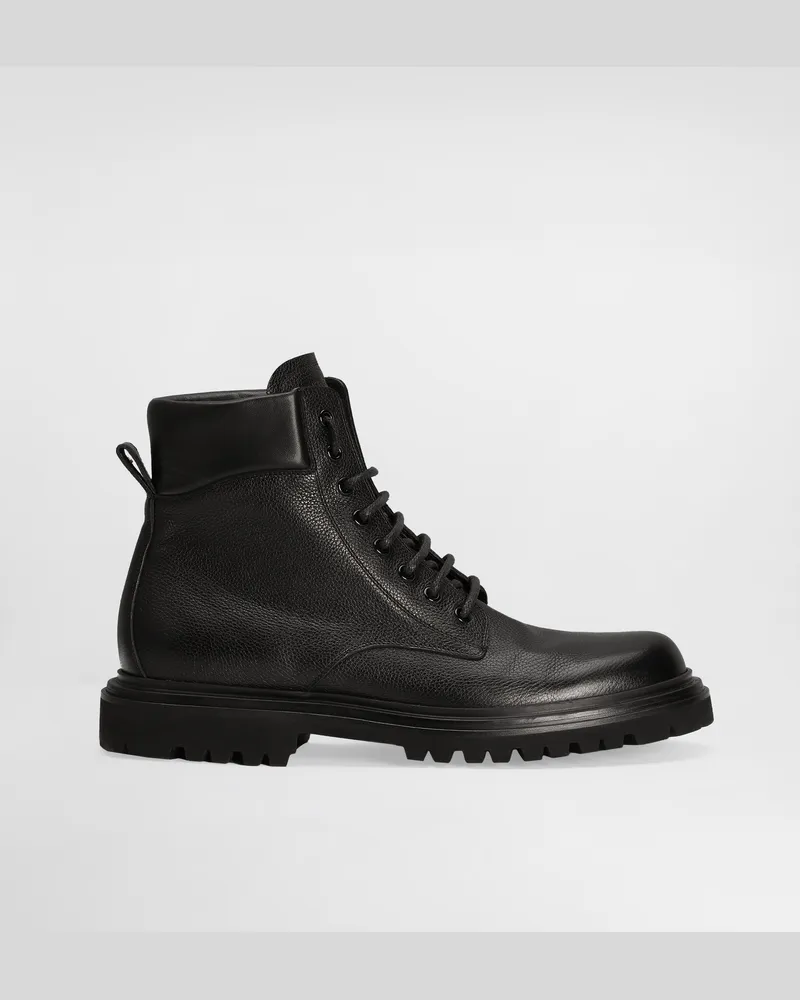 Dolce & Gabbana Stiefelette Aus Kalbsleder - Mann Stiefel Und Stiefeletten Schwarz Schwarz