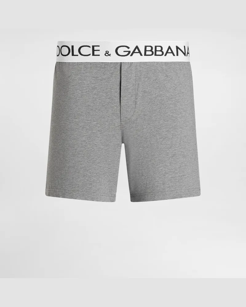 Dolce & Gabbana Shorts Bi-elastische Baumwolle - Mann Unterwäsche Und Loungewear Grau Baumwolle Grau