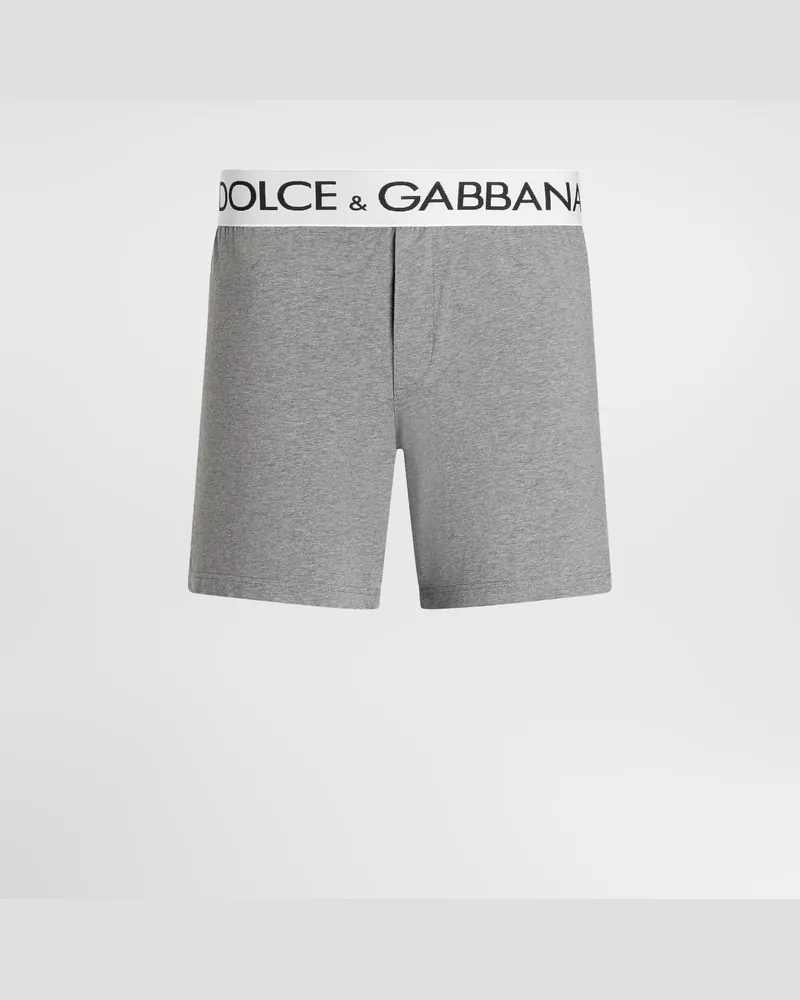 Dolce & Gabbana Shorts Bi-elastische Baumwolle - Mann Unterwäsche Und Loungewear Grau Baumwolle Grau