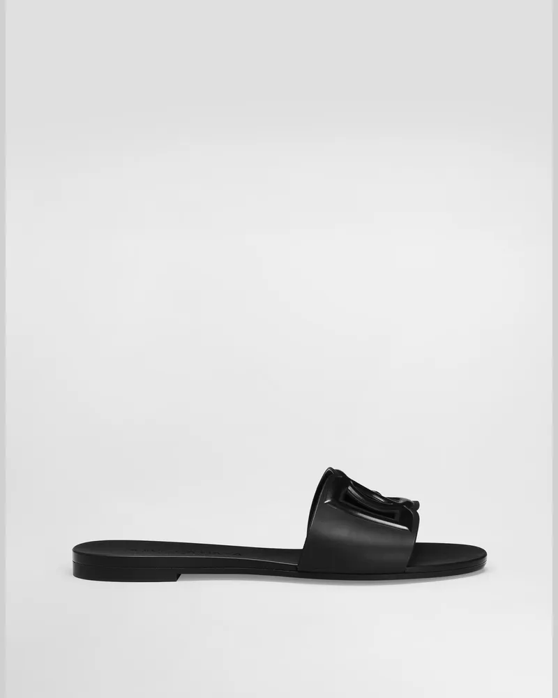 Dolce & Gabbana Badepantolette Aus Gummi - Frau Pantoletten Und Mules Schwarz Gummi Schwarz
