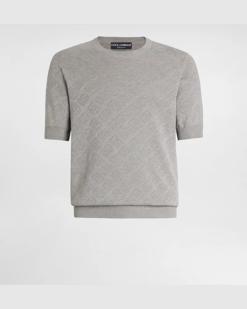 Dolce & Gabbana Silk Pullover - Mann Strickwaren Grey Grey