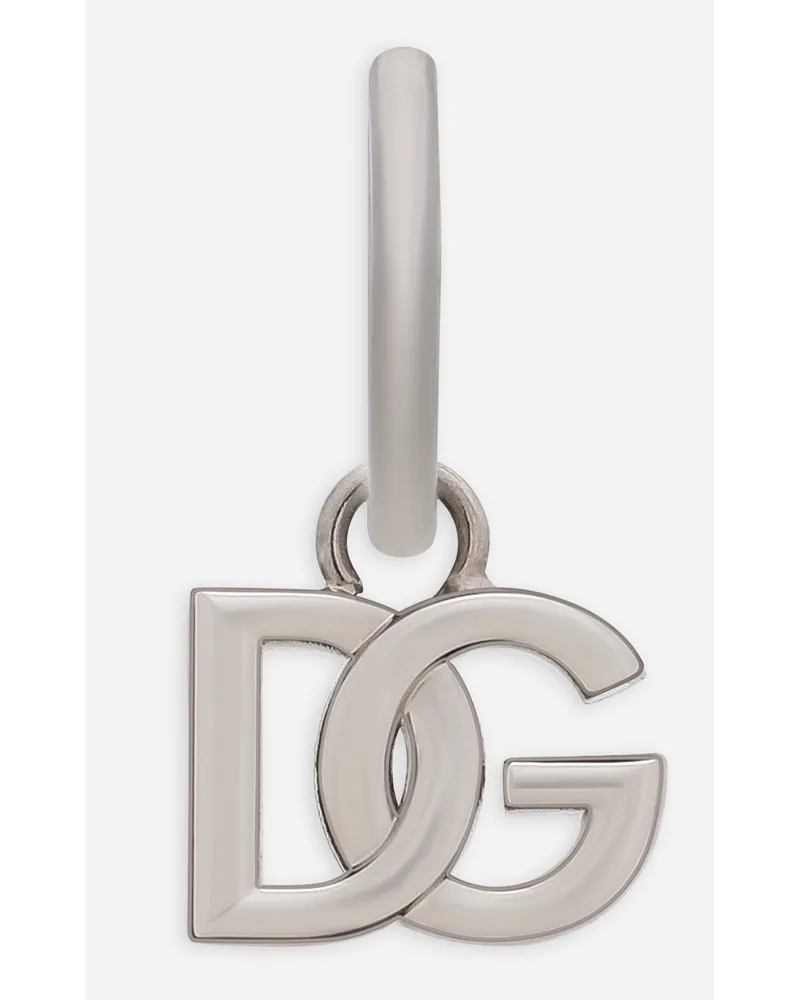 Dolce & Gabbana Single DG logo earring Silber