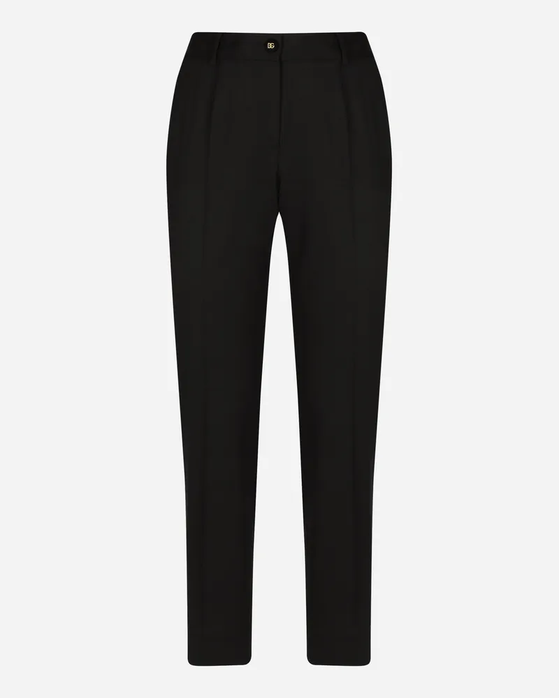 Dolce & Gabbana Pantalone - Frau Hosen Und Shorts Schwarz Wolle Schwarz