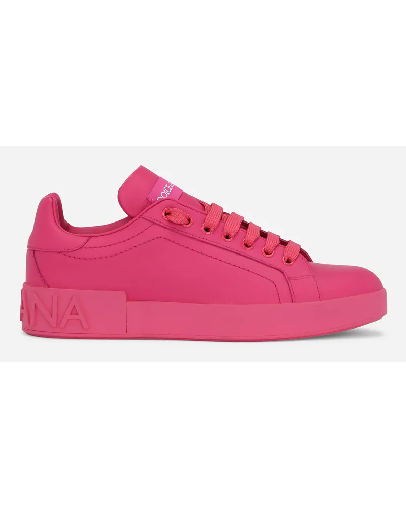 Dolce & Gabbana Sneaker Portofino aus Kalbsleder Rosa