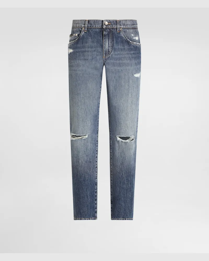 Dolce & Gabbana Jeans Classic Aus Baumwolle Mit Plakette - Mann Jeans Mehrfarbig Mehrfarbig