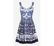 Kurzes Kleid Majolika-Print