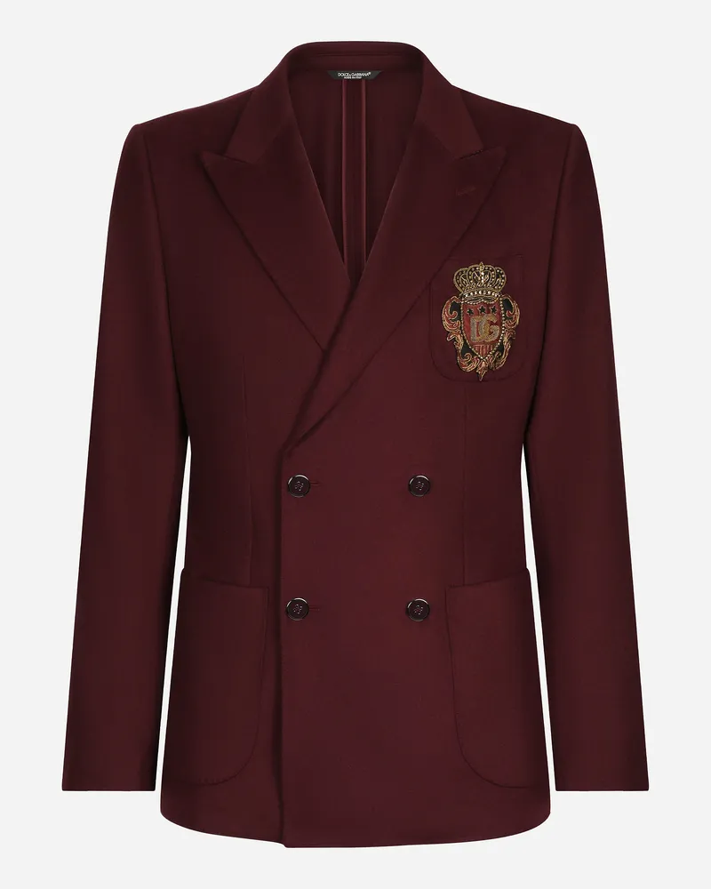 Dolce & Gabbana Zweireihige Jacke Wolle Und Kaschmir Dg-patch - Mann Anzüge Und Blazer Mehrfarbig Wolle Mehrfarbig