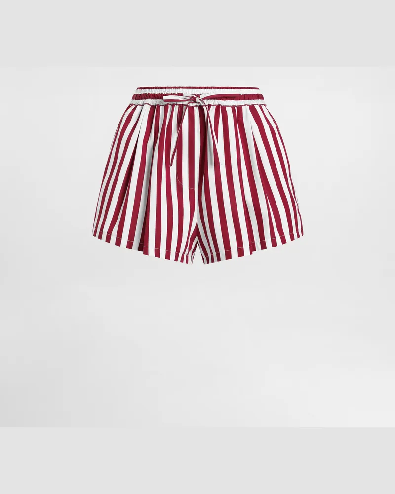 Dolce & Gabbana Striped Poplin Culottes Shorts - Frau Hosen Und Shorts Mehrfarbig Mehrfarbig