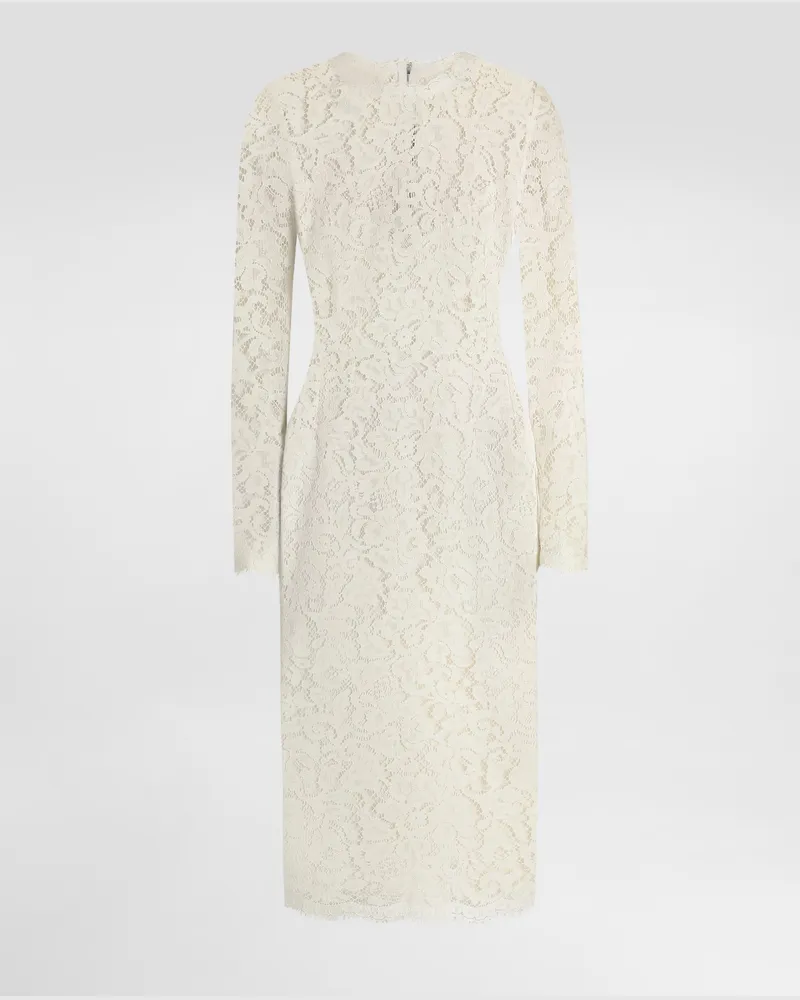 Dolce & Gabbana Cordonetto Lace Dress - Frau Kleider Wei White