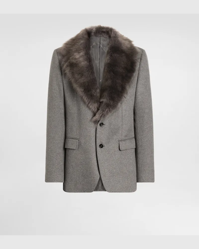 Dolce & Gabbana Sakko Aus Kaschmir, Einreihig - Mann Anzüge Und Blazer Grau Grau
