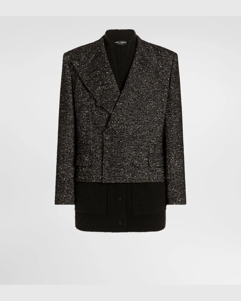 Dolce & Gabbana Zweireiher-jacke Sicilia Aus Strukturierter Wolle - Mann Anzüge Und Blazer Mehrfarbig Mehrfarbig