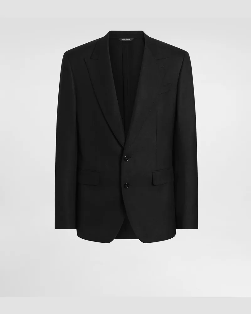 Dolce & Gabbana Jacke Sicilia Light Aus Viskose Mit Einreihigem Verschluss - Mann Anzüge Und Blazer Schwarz Schwarz