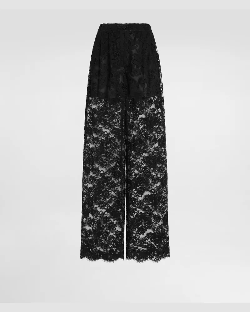 Dolce & Gabbana Lace Trousers - Frau Hosen Und Shorts Schwarz Black