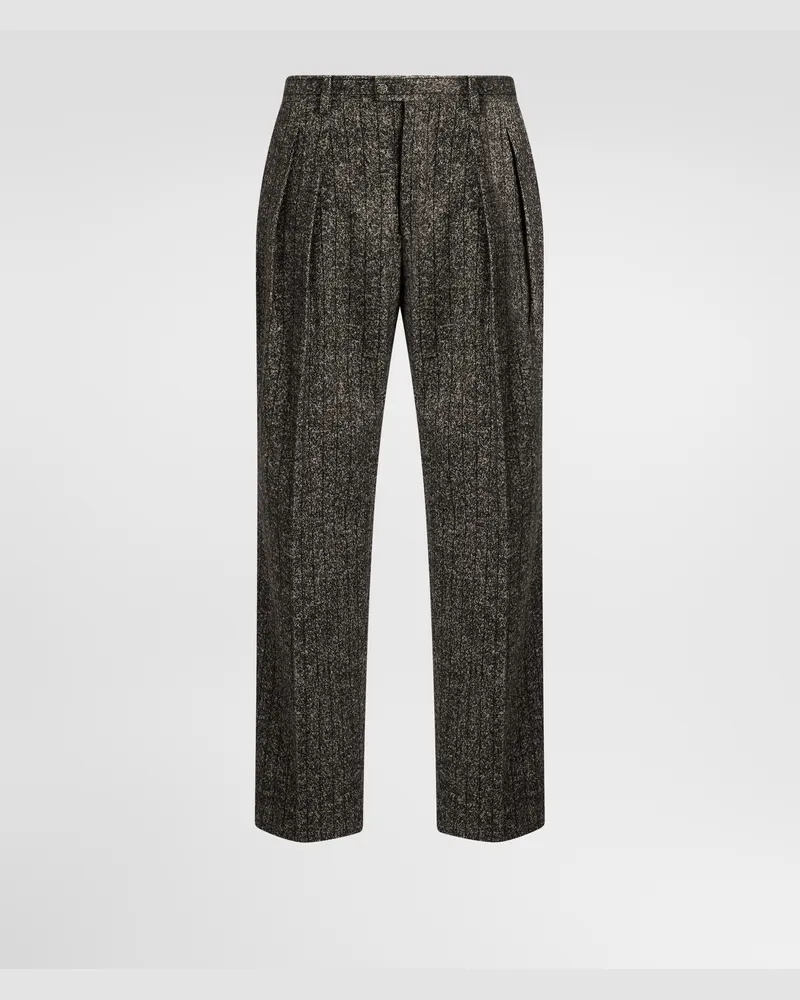 Dolce & Gabbana Hose Aus Wollmischung Mit Streifenmuster - Mann Hosen Und Shorts #n/d Mehrfarbig