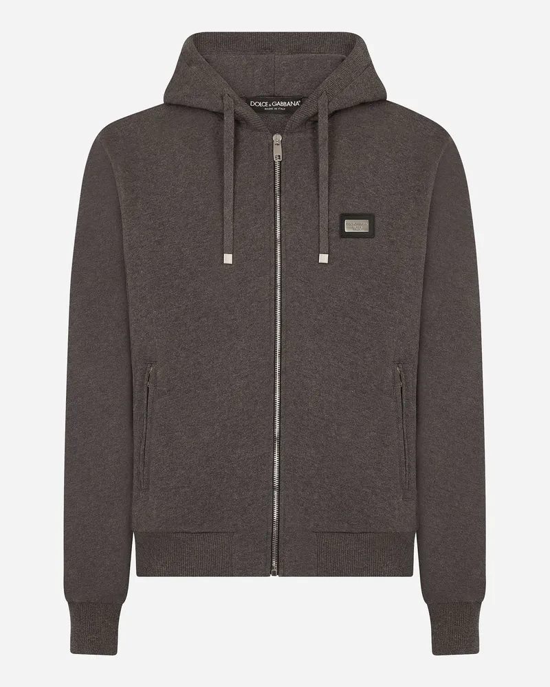 Dolce & Gabbana Sweatshirt Aus Baumwolljersey - Mann Sweatshirts Grau Grau