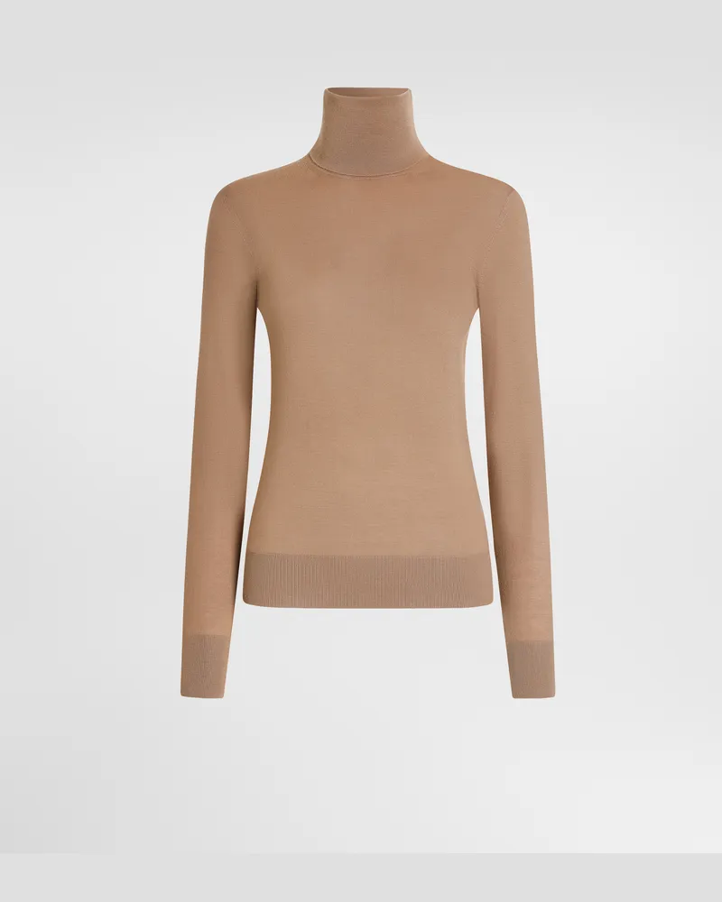 Dolce & Gabbana Rollkragenpullover Aus Kaschmir - Frau Collection Beige Beige