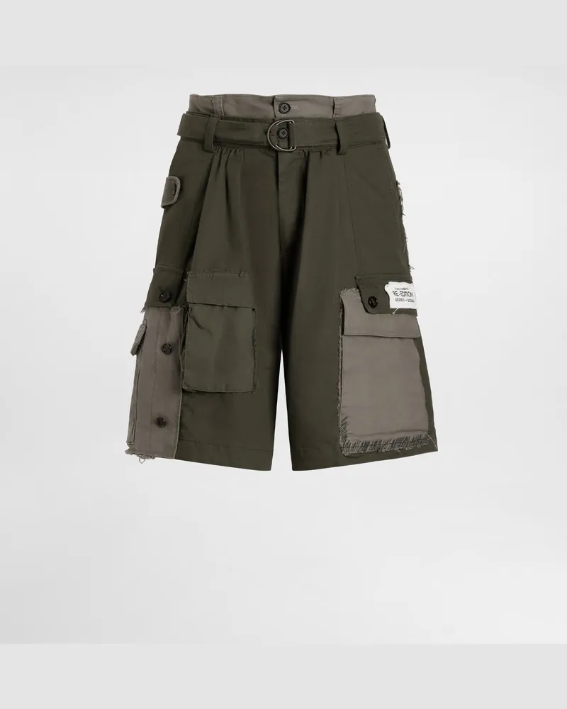 Dolce & Gabbana Treated Cotton Bermuda Shorts - Mann Hosen Und Shorts Grey Grey