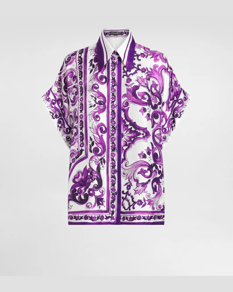 Dolce & Gabbana Majolica-print Twill Shirt - Frau Blusen Und Tops Multicolor Multicolor
