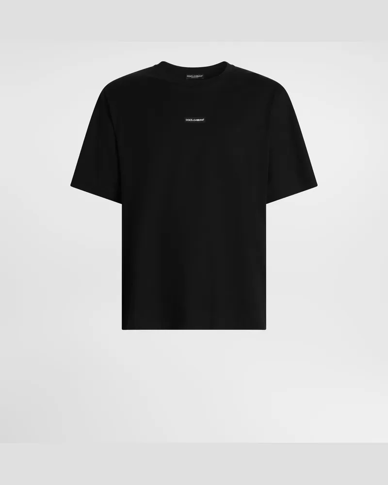 Dolce & Gabbana T-shirt Aus Baumwolle - Mann T-shirts Und Polos Schwarz Schwarz