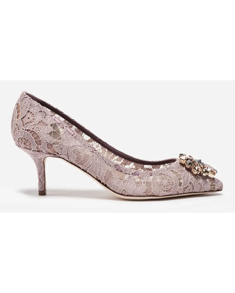 Dolce & Gabbana Lace rainbow pumps with brooch detailing Phard