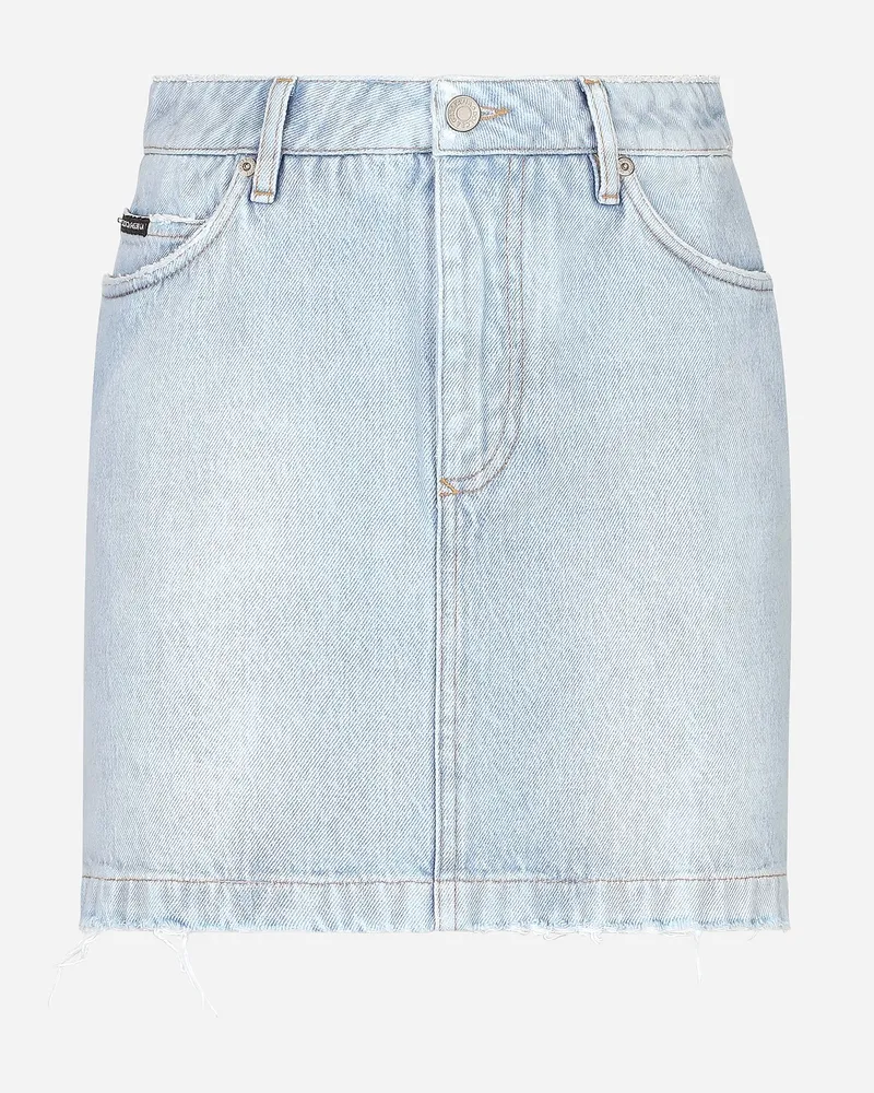 Dolce & Gabbana Minirock Aus Baumwolldenim - Frau Röcke Mehrfarbig Mehrfarbig