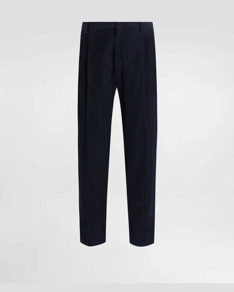 Dolce & Gabbana Stückgefärbte Hose Aus Samt - Mann Hosen Und Shorts Blau Blau