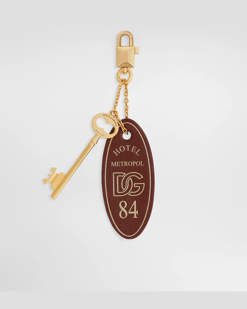 Dolce & Gabbana Calfskin Tassel Keychain - Frau Collection Burgunderrot Burgunderrot