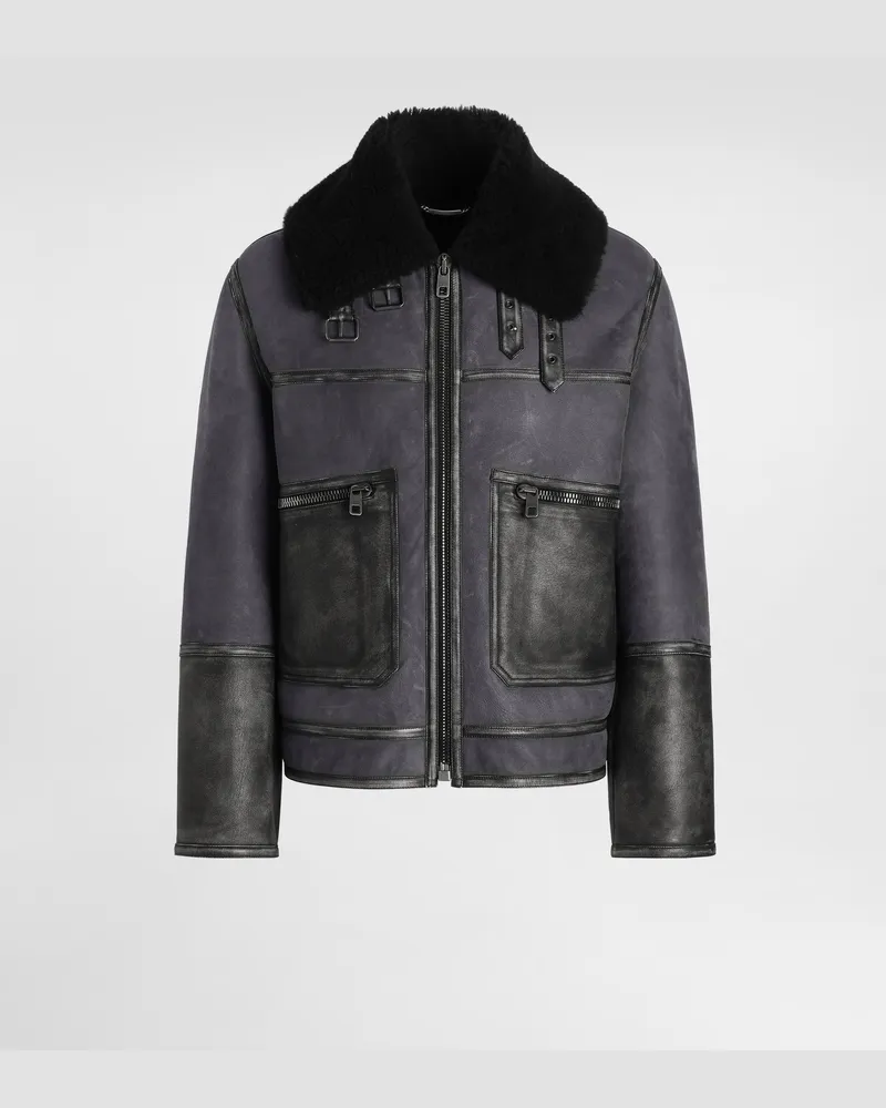 Dolce & Gabbana Bomberjacke Aus Schaffell - Mann Mäntel Und Jacken Braun Braun