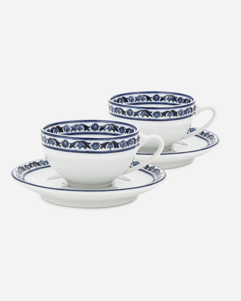 Dolce & Gabbana 2er-set Espressotassen Mit Untertasse Aus Porzellan - Espressotassen Mehrfarbig Mehrfarbig