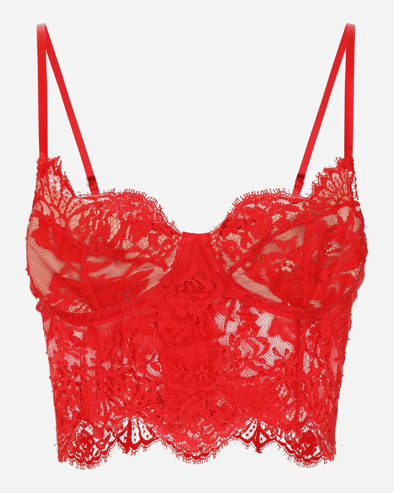 Dolce & Gabbana Top Con Reggiseno - Frau Unterwäsche Rot Rot