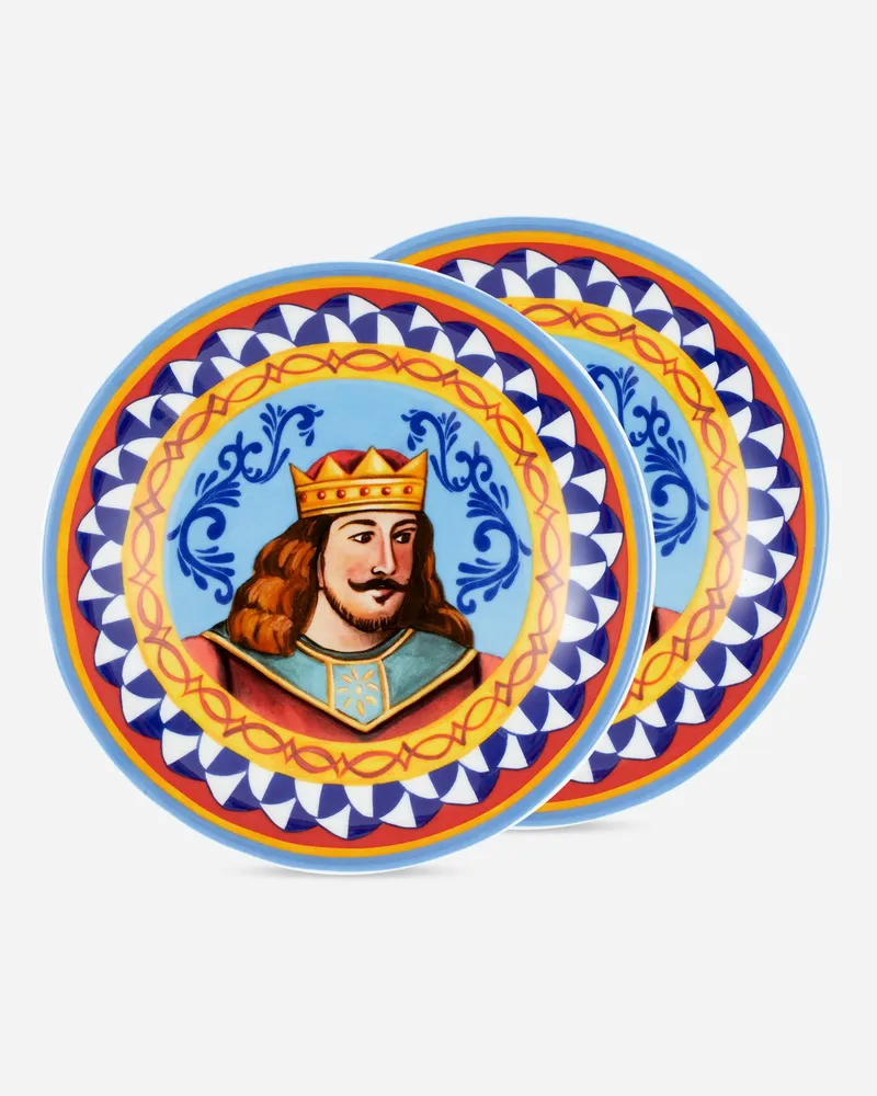 Dolce & Gabbana Set 2 Porcelain Soup Plates - Suppenteller Mehrfarbig Mehrfarbig