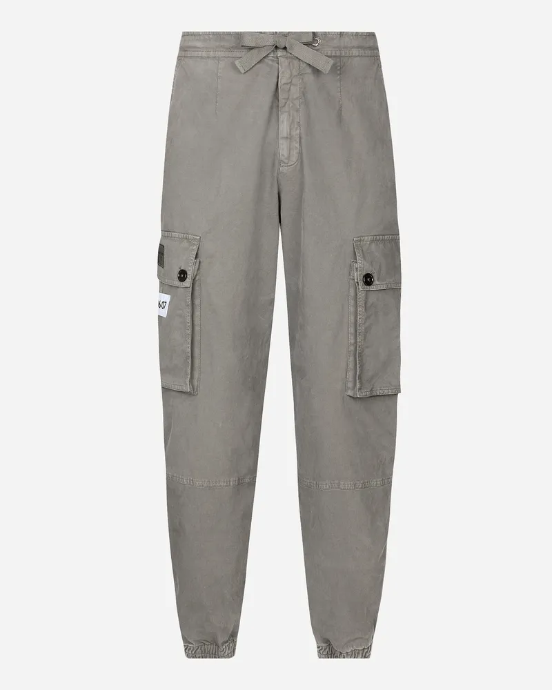 Dolce & Gabbana Cargohose Aus Baumwolle - Mann Hosen Und Shorts Grau Grau