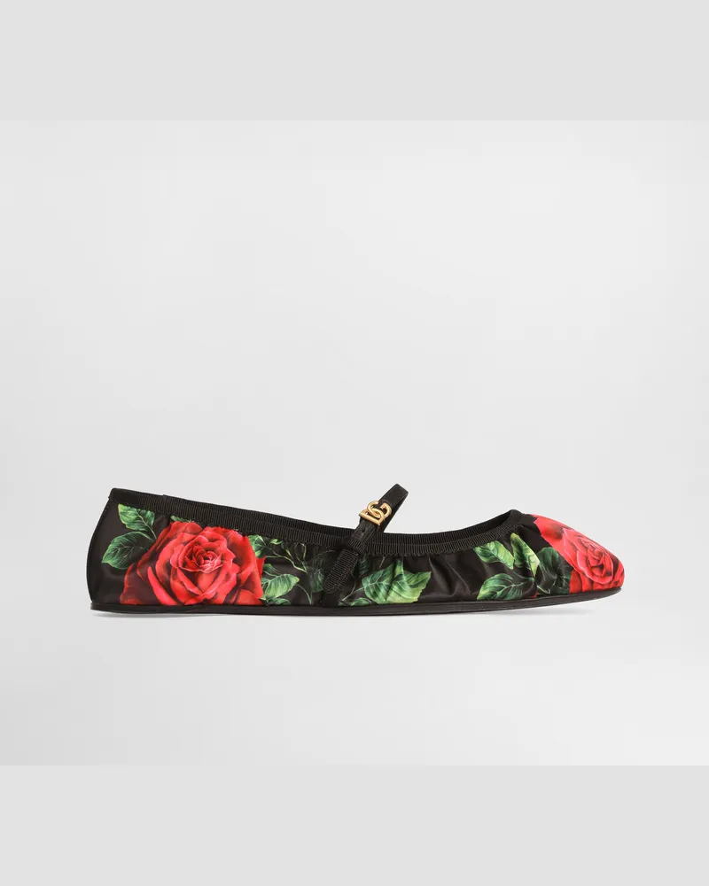 Dolce & Gabbana Ballerina - Frau Flat Mehrfarbig Mehrfarbig