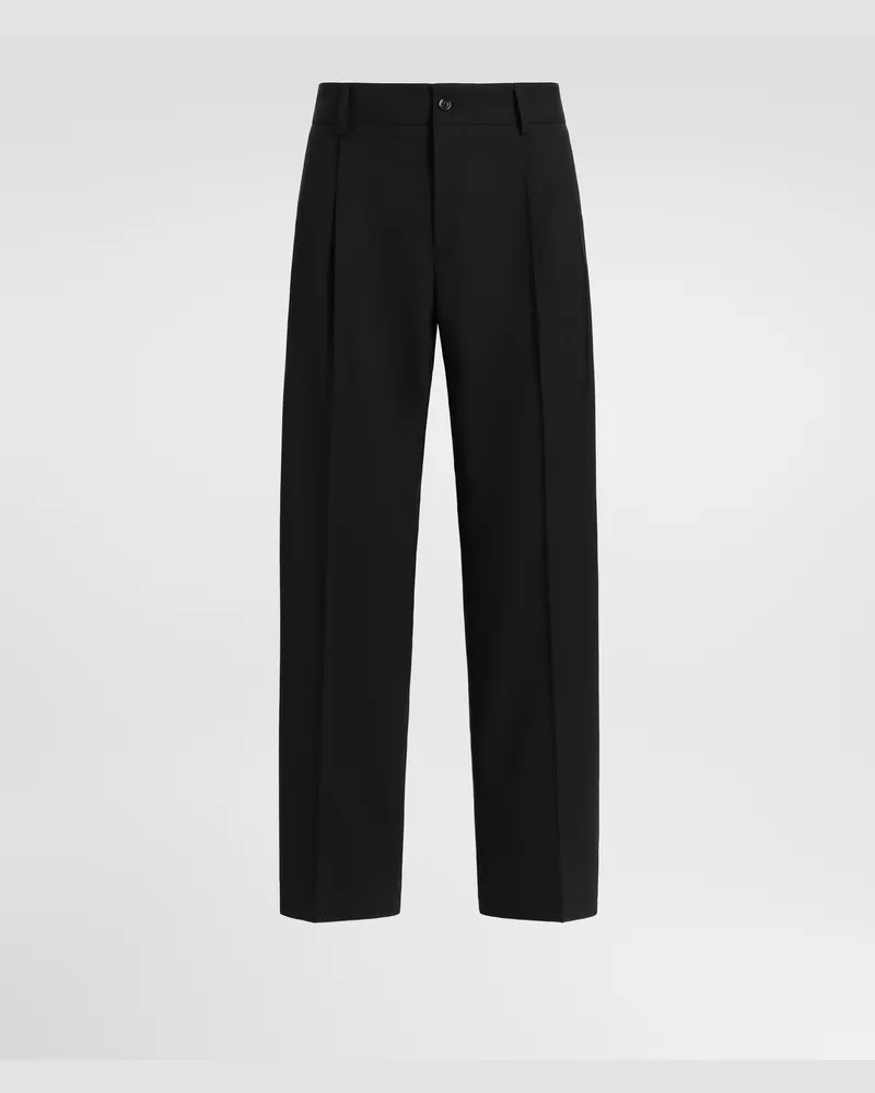 Dolce & Gabbana Hose Aus Wolle - Mann Hosen Und Shorts Schwarz Schwarz