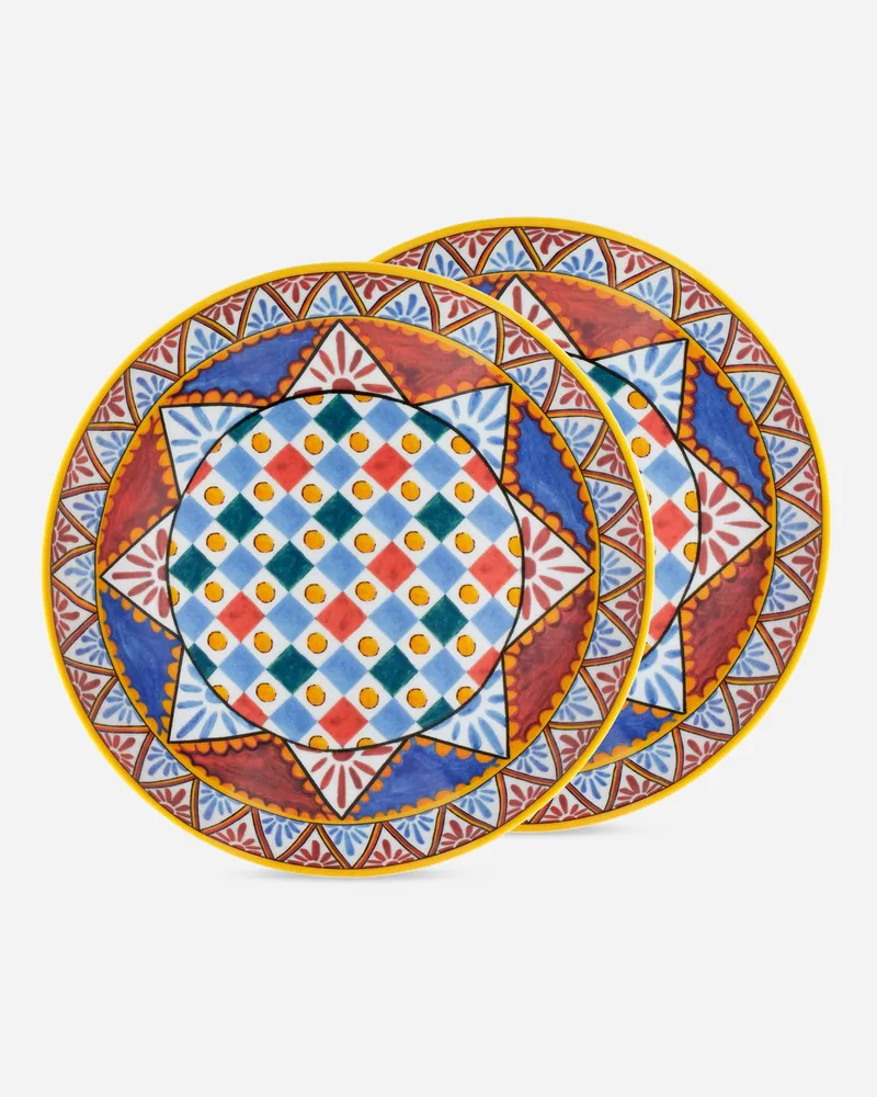 Dolce & Gabbana Set 2 Porcelain Soup Plates - Suppenteller Mehrfarbig Mehrfarbig