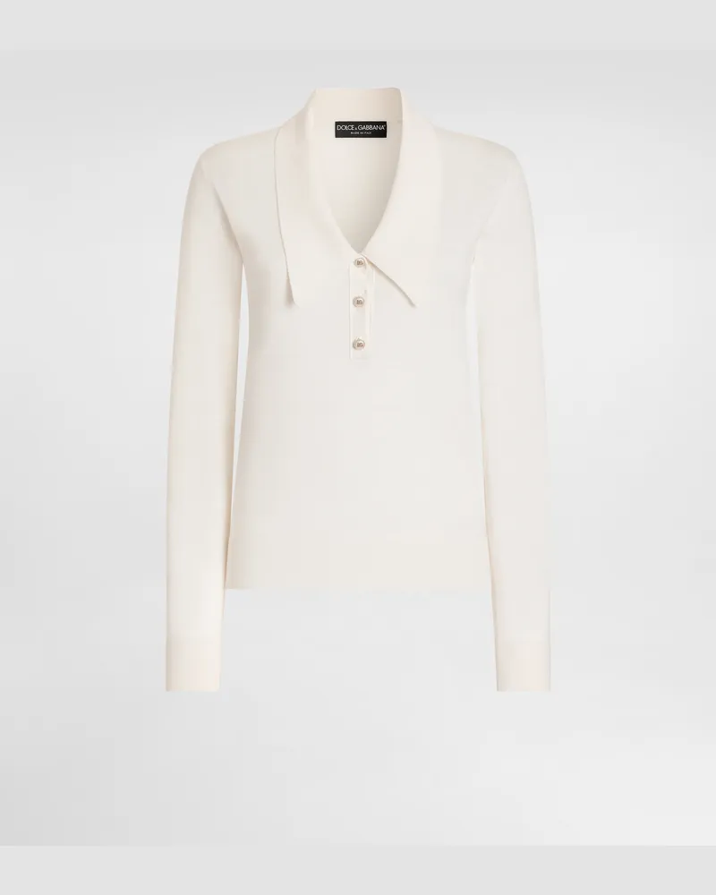 Dolce & Gabbana Pullover Aus Kaschmir - Frau Strickwaren Wei White