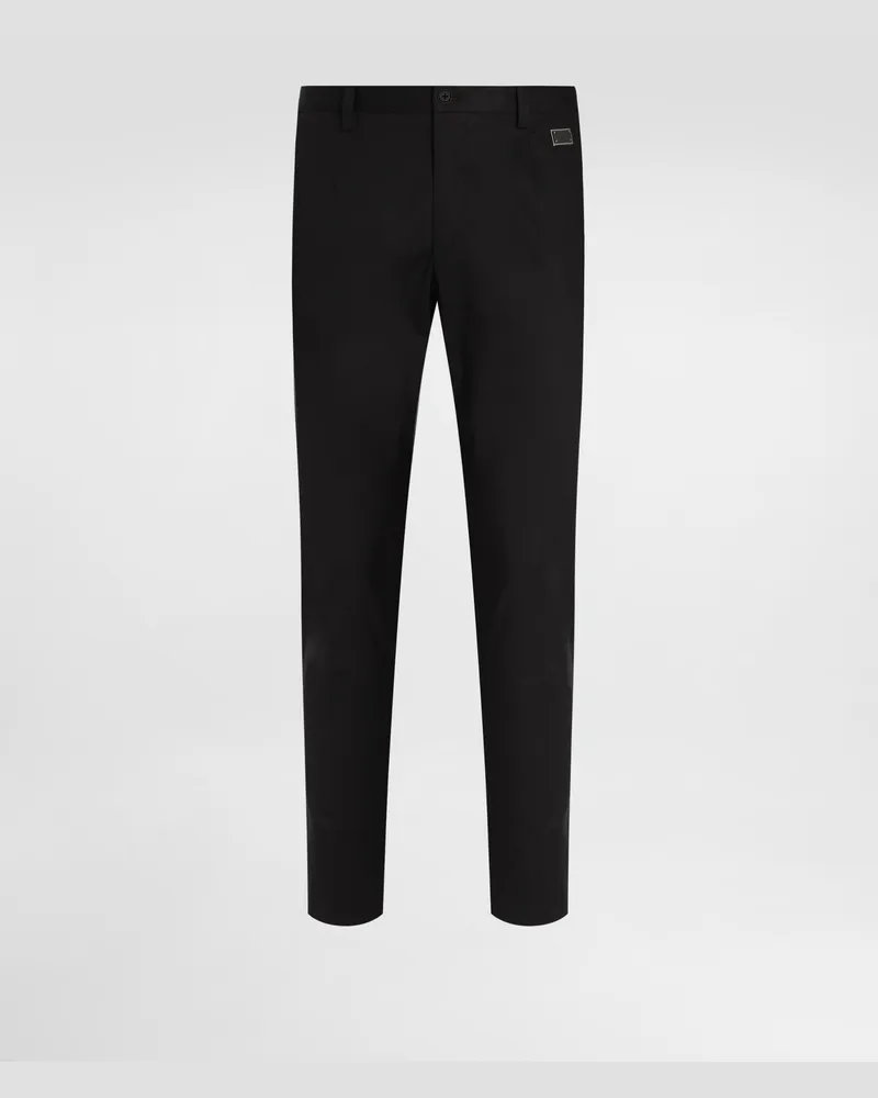 Dolce & Gabbana Hose In Sartorialer Verarbeitung Aus Baumwolle - Mann Hosen Und Shorts Schwarz Schwarz