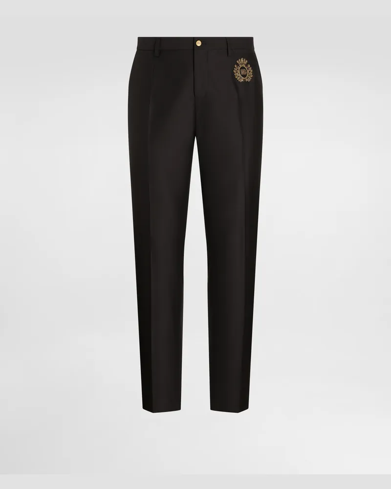 Dolce & Gabbana Sartoriale Hose Mit Bundfalten Aus Wolle Und Seide - Mann Hosen Und Shorts Blau Blau