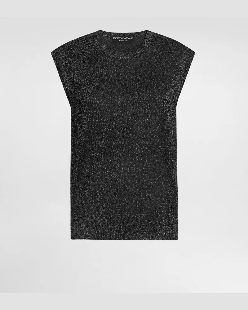Dolce & Gabbana Metallic Viscose Tank Top - Frau Strickwaren Multicolor Multicolor