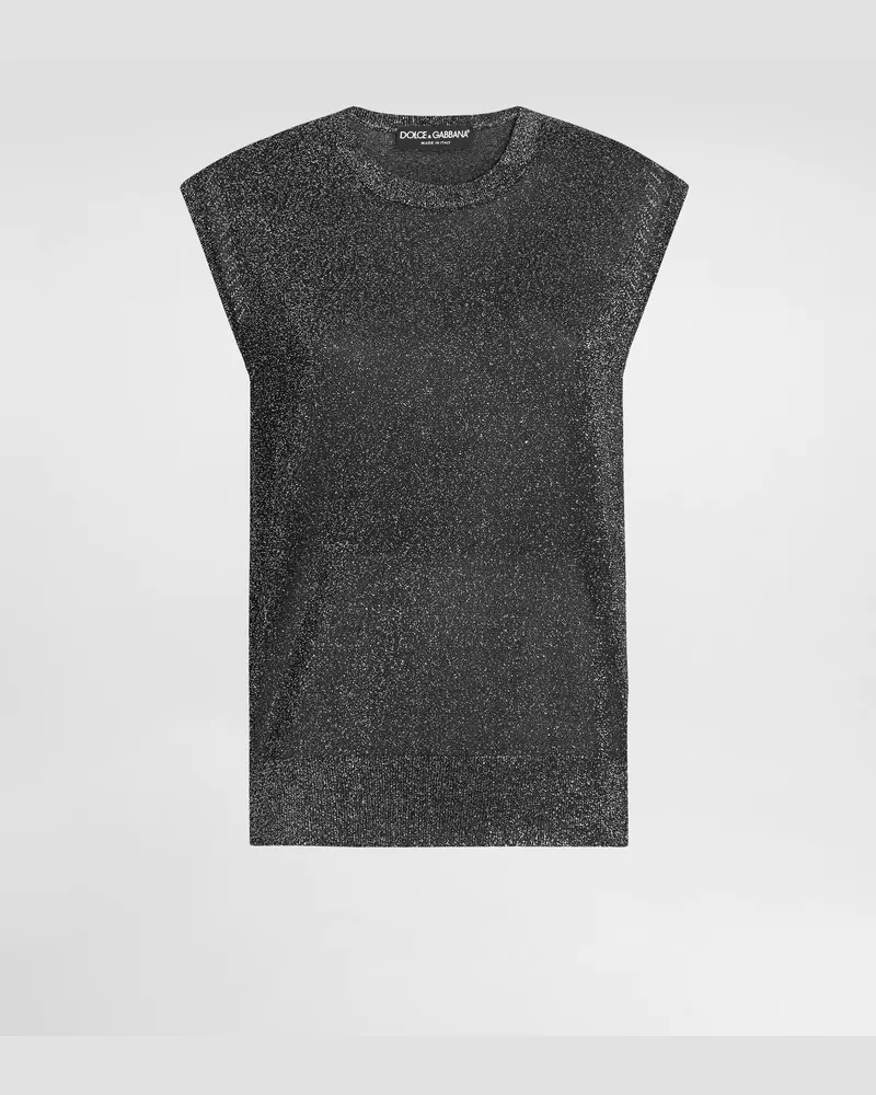 Dolce & Gabbana Metallic Viscose Tank Top - Frau Strickwaren Multicolor Multicolor