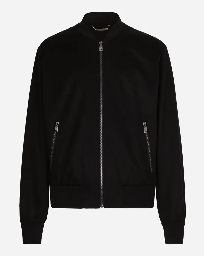 Dolce & Gabbana Bomberjacke Aus Kaschmir - Mann Mäntel Und Jacken Blau Blau