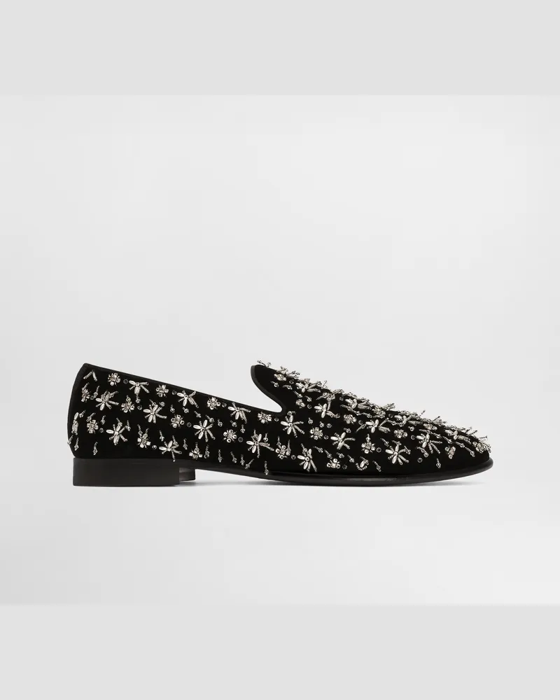 Dolce & Gabbana Pantoffeln Aus Samt - Mann Driver Und Mokassins Mehrfarbig 